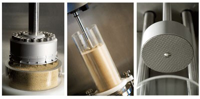 the ceramic powder is used to make wear linings using the powder tester. 