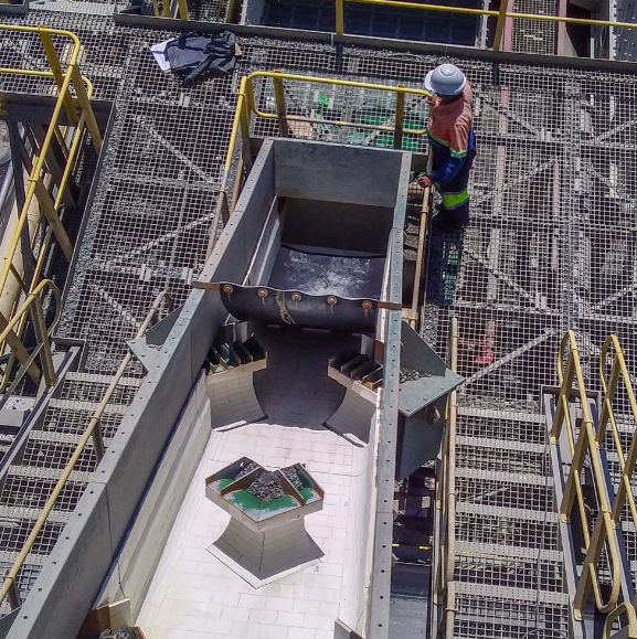 Pulping chute for diamond mine in Botswana.